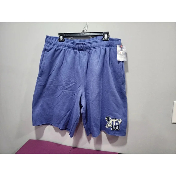 Champion - Purple- Cut Off Reverse Weave Sweatpant Shorts - Men's Size 2XL - Picture 1 of 4